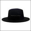 Wide Brim Hats Caps Hats Scarves Gloves Fashion Accessories Black Double-Sided Color Matching Woolen Felt Hat Band Decor Women Men Flat P