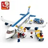 463pcs Городской аэропорт Airbus Самолет самолетов Brinquedos Avion Модельные строительные блоки кирпичи образовательные игрушки для детей 220527