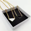 Luxe Hanger Kettingen Mode voor Man Vrouw Omgekeerde Driehoek Letter Designer Merk Sieraden Gift Heren Dames Trendy Persoonlijkheid Sleutelbeen Ketting Ketting