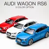 1:32 RS6 Station Wagon Modello di auto Pressofusi in lega Veicoli giocattolo Simulazione in metallo Tirare indietro Collezione Regalo per bambini 220418