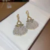 Dingle ljuskrona diamant pärlväska örhängen 2022 nya franska premium örhängen