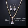 Emmaya Fashion Simple Cubic Zirconia Crystal Women Earrings Necklace Set For Brides Wedding Costume Jewelry Set 220726