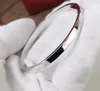 18k Guldpläterad rostfritt stål Bangle Classic Fashion Armband för Womengirl Wedding Mother 'Day Jewel Women Gifts249a