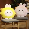 Beautiful Round Animal Soft Cartoon Bunny Cuddle Stuffed Rabbit Cushion Hand Warmer Girl Gift J220704