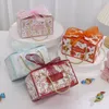 Present Wrap PCS Portable Box med band Bow Card Paper Creative Print Wedding Party Candy Boxgift