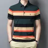 Men's Polo Shirts Brand High Quality 95% Cotton Embroidery Golf Male Business Fashion Stripes Tops Summer Short Sleeve Clothing 220608