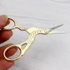 Stainless Steel Scissors Gold Stork Shape Hand Sharp Tailoring shears For Embroidery Sewing Craft Artist B0518325