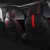 Модный чехол на автомобильное сиденье на заказ для заднего ряда Honda Select Civic 11-го поколения с разделением 40/60 - водонепроницаемый кожзам, черный/синий