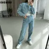 Jeansjacka kvinnor beskuren denimjacka kvinnor vintage sexig streetwear kort jeans kappa kvinnliga toppar veste printemps femme 220803