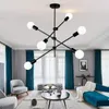 Lampes suspendues Nordic Industrial Wind Molecular Lighting Fer LED Lustre Pour Salon Restaurant Chambre Lampe LightingPendant