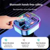 Araba Bluetooth 5.0 FM Verici Kablosuz El Handsefre Ses Alıcı Otomatik MP3 çalar 2.1a 20W PD Tip-C ile Çift USB Fast Charger