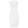 Casual jurken 's avonds vrouwen uit schouder onregelmatige zoom feestjurk strapless halverwege digh lengte solide sexy buis top bodycon dresscasual