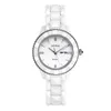 Montres-bracelets 2022 arrivée blanc montre en céramique femmes Simple mode étanche luxe dame diamant coupe Double calendriermontres-bracelets