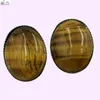 Clip-on & Screw Back Tiger Eye Blue Sand Aventurine Malachite Howlite Abalone Shell Crystal Opal Goldstone Oval Beads Clip Earrings WFH573