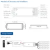 4 Channel LED Dimmer 12V 24V DC 15A PWM Wireless RF 2.4G Remote Controller 4 Way LED Dimmer Switch for Single Color LED Strips