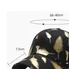 Summer Bronzing Feather Baseball Cap For Men Women Black Gold Trucker Hats Outdoor Sports Golf Sun Visor Brand Caps
