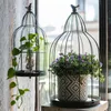 Decorative Objects & Figurines Birdcage Flower Decoration Cradle And Pot Stand Hanging Candlestick Arrangement Window Wedding