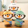 Poupée pingouin à capuche mignonne de 25cm, jouet en peluche pour enfants, sac à dos