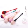 Slim Waist Nail Art Powder Remover Nails Dust Cleaner Cosmetic Brush for Makeup