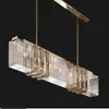 Lâmpadas pendentes Sala de jantar Light Luxury Crystal Chandelier Street Living Living Simples nórdico lâmpada pendurada Decoração de interiores Limpo