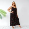 Robes de taille plus robe féminine d'été 2022 Imprimé de soirée vintage maxi fête plage femmes décontractées vestido bal sexy robe robe grand sizeplu