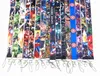 أشرطة الهاتف الخليوي سحر 100pcs الرسوم المتحركة الأنيمي أشرطة الرقبة حبل الحبل شارة الحبل مفاتيح سلسلة حلقات المفاتيح