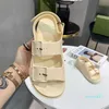 In the early designer women men buckle sandal show style fashion Genuine Leather Rubber comfortable sandals beach party slipp
