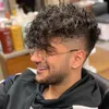 20MM Curly Weave # 1B Off Black Men's Wig Toupet de cheveux humains Thin Skin Pu Système de remplacement masculin Prothèse durable Hair Pieces Unit
