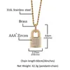 2022 Hip Hop Full Diamond Pendant Gold and Silver Personalised Creative Peace Lock Charm Necklace European and American Men039s8616467