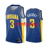 Bonne qualité City Basketball Jersey Blue Icon Edition Hommes Victor Oladipo Domantas Sabonis Myles Turner 2021 SwingmanTaille S-5XL