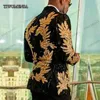 Men's Suits & Blazers Black Slim Fit Men With Beaded Embroidery 2 Piece Shawl Lapel Designer Grooms Blazer Wedding Tuxedos Gold Jacket And