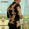 Abiti da uomo Blazer neri slim fit da uomo con ricamo di perline 2 pezzi scialle bavero designer blazer da sposo smoking da sposa giacca dorata e