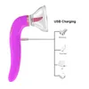 NXY Vibrators 2 in 1 Clitoral Sucking Women Tongue Vibrator with 8 Strong Modes and 5 Licking Clitoris Nipples Suction Stimulator Adult Sex% 0406