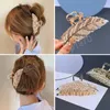 Modne ekstrawaganckie liście geometryczne pazur do włosów dla kobiet dziewczęta zaciski metalowe kucyk hair akcesoria