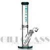 13.5 inches Glazen beker bong 7mm Waterleidingen kleurrijke dab rig booreiland bedwelmende Roken waterpijpen pijp dikke Rechte Buis Type Waterpijp