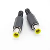 Outros acessórios de iluminação Adaptador de conector de potência 6,5 ​​mm x 4,4 mm com 1,3 mm PIN DC Plugue Amarelo 6.5 4.4 Male Soldagem Audio DIY Partes outras