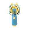 Cartoon USB Handheld Charging Fan Desktop Big Wind Portable Mini Fan