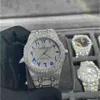 Hochwertige, modische Herren-Armbanduhr aus Edelstahl, wasserdicht, Hip-Hop-Diamantuhr, Luxus-Armbanduhr, automatische mechanische Uhren