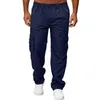 Herrbyxor Storlek 13 Sports overall Fitness Men's Multi-Pocket Straight-ben Pantsmen's