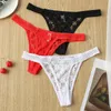 3Pcs Women's Lingerie Sexy Lace Breathable Solid Color Intimates Panties Low Waist Thong Underwear Female Briefs 220511