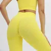 Femmes taille haute élastique Leggings 16 couleurs Sexy sans couture Push Up Yoga pantalon Sport Fitness course Gym Capris