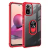 Shockproof Cases Military Acrylic Armor For Xiaomi Redmi Note 10 4g 10s Magnetic Metal Ring Support Soft Tpu Hard Pc Back Cover