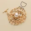 Pendant Necklaces Zuowen Fashion Pearl Necklace For Women Wedding Party Punk Big Bead Lariat Long Chain Chunky Jewelry XL835Pendant