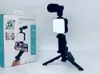 Держатель штатив Selfie Monopods для VLOG Photography Smartphone Video Kit Microphone Светодиодная света Регистрация ручки стабилизатора кронштейна