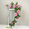 Uma videira de rosa de seda videira de 145 cm de comprimento artificial Camellia peony rattan para a porta de lareira decoração floral decoração