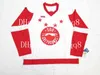 QQQ8 OHL Sault Ste. Marie Soo Greyhounds Jerseys Red White Custom Dowolne numerze Numer Sching Custom Hockey Jerseys
