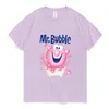 Mr. Bubble-Makes Bath Time Fun Active T Shirt Men Men Cute Wzór drukowany T-shirt Summer Botton Trend Trens All-Match TES 220708