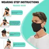 Overhead Face Mask Reusable and Washable Black Cloth Mask with Head Strap for Man Woman Teenagers