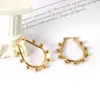 Hoop & Huggie Steel Ball Round Earrings Gold Color Stainless Hypoallergenic Earring For Women Fashion Jewelry WholesaleHoop Dale22