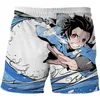 Demon slayer anime 3d print män simning trunkar badkläder shorts beachwear män strand shorts baddräkt surfbräda snabba torra briefs y220420